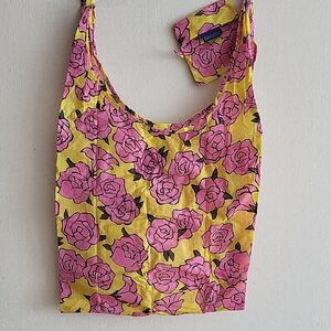 Baggu Standard Yellow & Pink Floral Reusable Bag